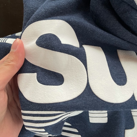 Puffer Writing Hoodie, Super Dry Sport Blue Medium (60%+ OFF) - Picture 4 of 7